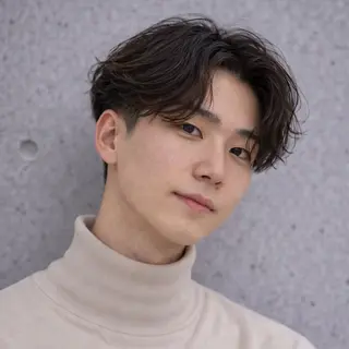 ミディアム パーマ メンズ AMRITA所属・men'sモテ 髪🫧ｼｵﾝのヘアスタイル