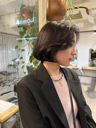 ショート カラー ミルクティー× グレージュMOMOのヘアスタイル