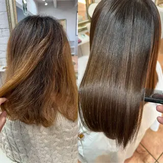 セミロング 髪質改善美容室bokuno3号店所属・前髪生えぐせ直し♡ お顔周りカット☆スガのヘアスタイル