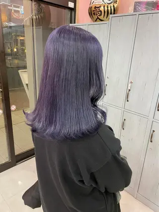 セミロング カラー ヘアアレンジ Bob＆ハイトーン 専門家CHIHIROのヘアスタイル