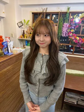 ロング JuJu (orange)のマツエク・マツパデザイン