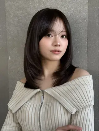 ミディアム Lond partir所属・カラー／透明感カラー 似合わせ／きあらのヘアスタイル