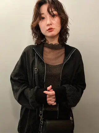 ミディアム ショート/ボブ/ パーマ/柏原良亮のヘアスタイル