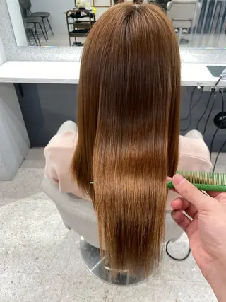 ロング 京都レイヤーカット/ 縮毛矯正/羽柴りくのヘアスタイル