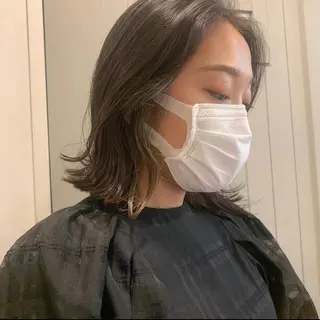 ミディアム カラー 【pejite】 Hinanoのヘアスタイル