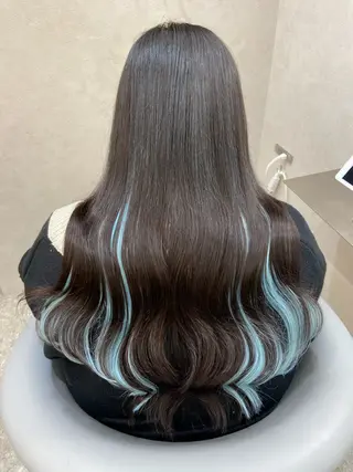 ロング カラー 新宿/韓国ヘア 中明度カラー/かやのヘアスタイル