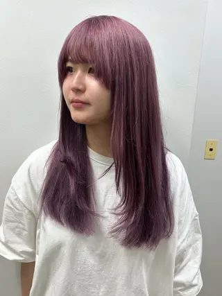 カラー 透明感ベージュ🤎 ナチュラルレイヤーのヘアスタイル