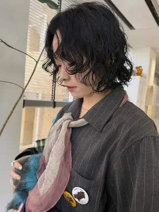 カラー パーマ 南部 綾音のヘアスタイル
