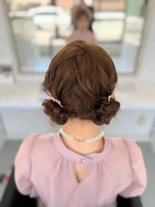 ミディアム 松井凜花𐙚𓍯 ヘアアレンジ/ツヤ髪のヘアスタイル