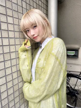 ショート 🌈ハイトーン/ボブ 長江理志🌈のヘアスタイル