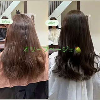 セミロング MOLLASALON 浅香山店所属・髪質改善カラー 縮毛矯正🤍辻桃加のヘアスタイル