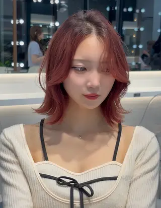 ミディアム カラー 【美髪矯正】 吉村　清志のヘアスタイル