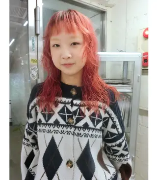 ロング カラー パーマ ハッシュカット/ MAYAのヘアスタイル