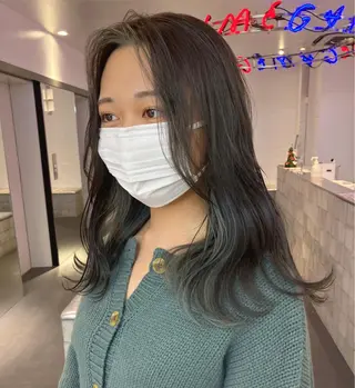 セミロング カラー 🥣ミコト/ウルフ ハイトーン特化🥣のヘアスタイル