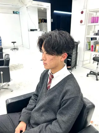 ショート パーマ メンズ 【メンズパーマ特化】 🍏網中勇喜のヘアスタイル