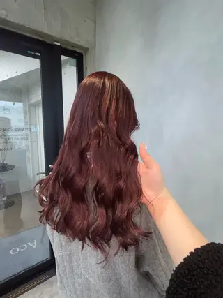 カラー 暖色/ハイトーン/ カラー/HBLのヘアスタイル