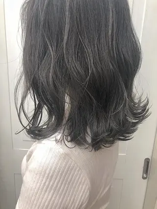 ミディアム カラー 前髪顔周り✂️店長 ❤️アマミヤ❤️のヘアスタイル