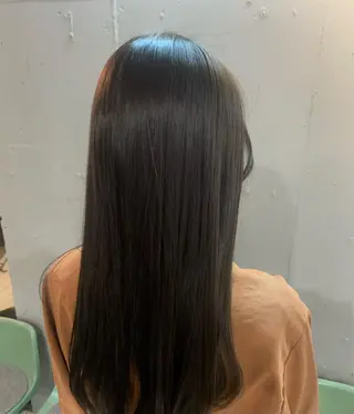 セミロング カラー パーマ 似合わせ×美髪改善✨ Yutoのヘアスタイル