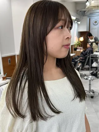 ロング カラー レイヤーボブ/ 艶カラー/サナ🌼のヘアスタイル