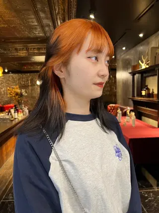 セミロング カラー haco＋所属・圧倒的デザイン力 店長🎨RENAのヘアスタイル