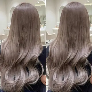ロング カラー 👑髪質改善wカラー /ハイトーン/アユカのヘアスタイル