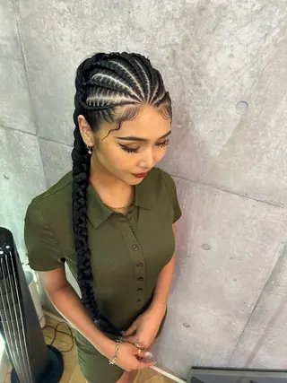 ロング HONEY TRAP!所属・HARURU🪮✨ ブレイズ海外ヘアのヘアスタイル