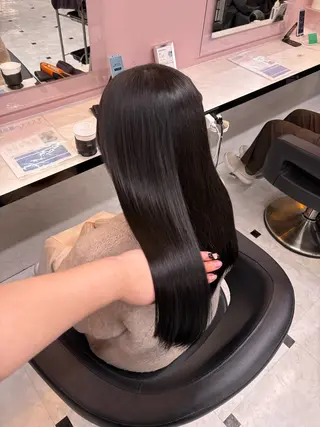 ロング カラー 透明感ベージュカラー 🪞上野🪞AIのヘアスタイル