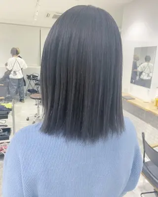 ミディアム カラー JIL BLAN 京都所属・RU RIのヘアスタイル