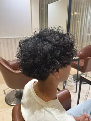 パーマ メンズ 透け感カラー🌿 小島 りなのヘアスタイル