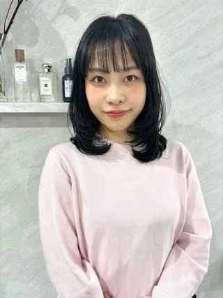 ミディアム 🌸インナーカラー 🌸藤井春華のヘアスタイル