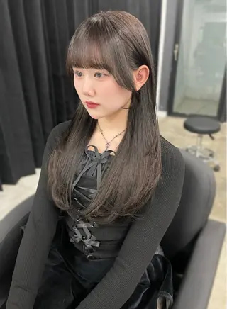 ロング レイヤーカット/ 縮毛矯正/ミサキ💐のヘアスタイル