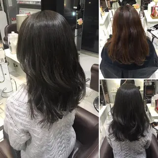 セミロング カラー 髪質改善/ 艶髪カラー/益田直幸のヘアスタイル