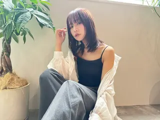 ミディアム カラー reverie【レヴリー】所属・夜23時まで予約🉑 reverieあきらのヘアスタイル