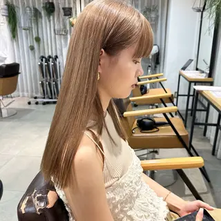 セミロング カラー 縮毛矯正/カラー ✨️Mariamuのヘアスタイル