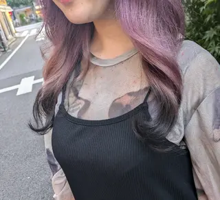 ロング カラー fuwat所属・秋葉原でカラーする なら🐉ちぇーたんのヘアスタイル