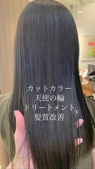 セミロング カラー 似合わせカラー/艶 髪質改善/ヨシザキのヘアスタイル