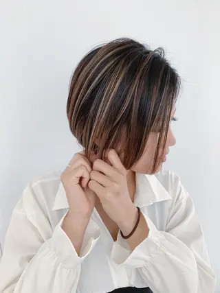 ショート ブリーチ.バレイヤー ジュ.REAL心斎橋のヘアスタイル