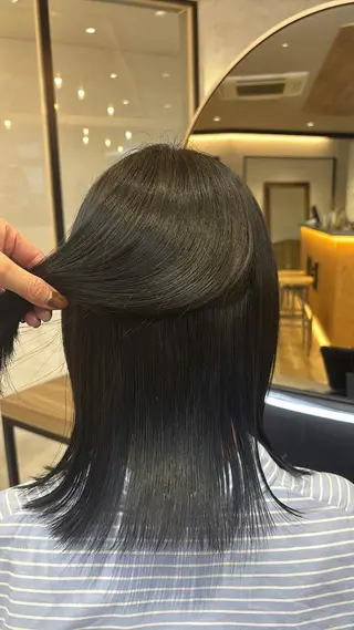ミディアム カラー レイヤー✂︎ぷつボブ 艶カラー🤍noaのヘアスタイル