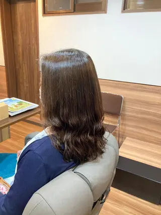 セミロング パーマ Annon プライベートサロンのヘアスタイル