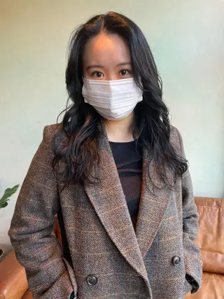 ロング カラー レイヤーパーマ🪐 伽羅のヘアスタイル