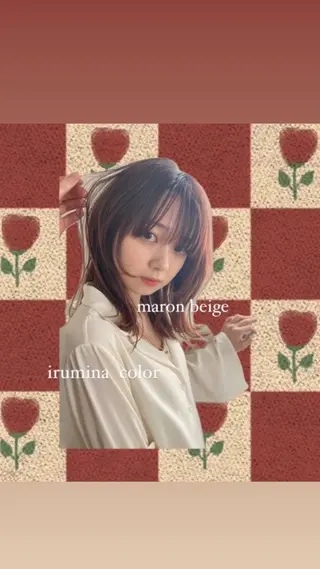 カラー ブリーチ/透明感/ アレンジ/🍒ゆなのヘアスタイル