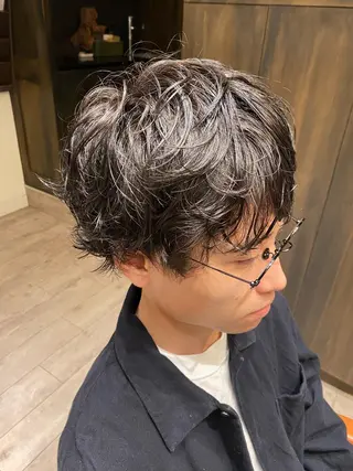 ショート パーマ メンズ 21salon所属・non .のヘアスタイル