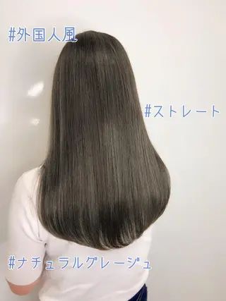 セミロング カラー 山内 聡史のヘアスタイル