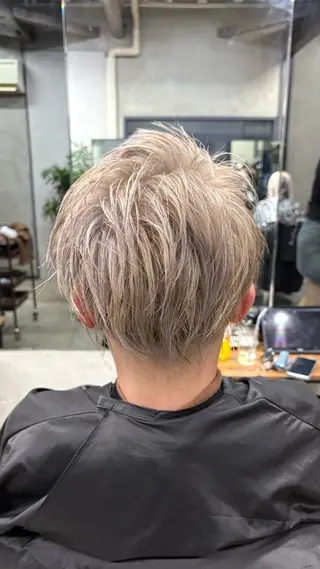 カラー メンズ 天神/ハイトーン/艶 カラー/Miharuのヘアスタイル