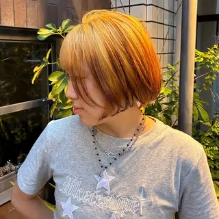 ショート ハイトーン/レイヤー カット/TAKEのヘアスタイル