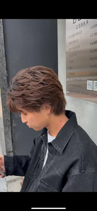 ショート カラー パーマ メンズ BELO/ yuzuのヘアスタイル