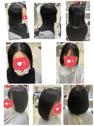 ミディアム タカハシ リナのヘアスタイル