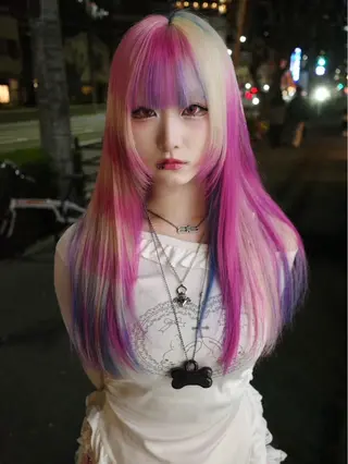 ロング カラー 原宿ハイトーンカラー 🥑/aimuのヘアスタイル