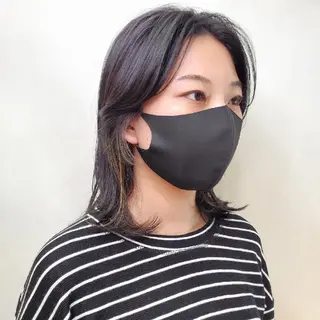 ミディアム カラー 韓国レイヤー suzuのヘアスタイル