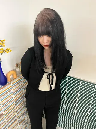 セミロング カラー 🩷ハイトーン透明感 レイヤー🩷ユリカのヘアスタイル